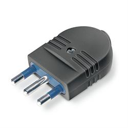 SPINA SERIE AZZURRA 2P+T 16A NERA