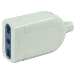 PRESA VOLANTE BIPASSO 10/16A BIANCO