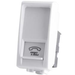 CONNETTORE RJ11 BIANCO SERIE T1 TOT ELECTRIC 828B