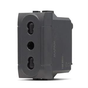 PRESA BIVALENTE NERO T1 TOT ELECTRIC 818N