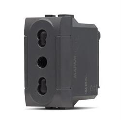 PRESA BIVALENTE NERO T1 TOT ELECTRIC 818N