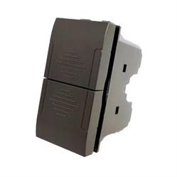 DOPPIO PULSANTE NERO SERIE T1 TOT ELECTRIC 827N