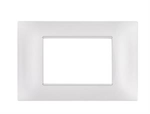 PLACCA 3 MODULI PLANA BIANCA COMPATIBILE TIPO 14653.01 - 6003-1