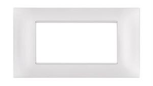 PLACCA 4 MODULI PLANA BIANCA COMPATIBILE TIPO 14653.01 - 6004-1