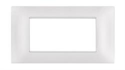 PLACCA 4 MODULI PLANA BIANCA COMPATIBILE TIPO 14653.01 - 6004-1