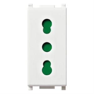 PRESA BIPASSO 2P+T 16A BIANCO VIM14203